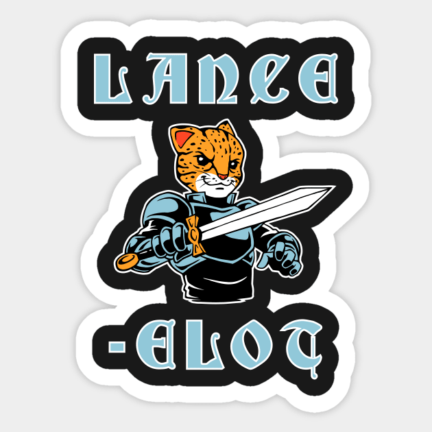 Lance-Elot Sticker by dumbshirts